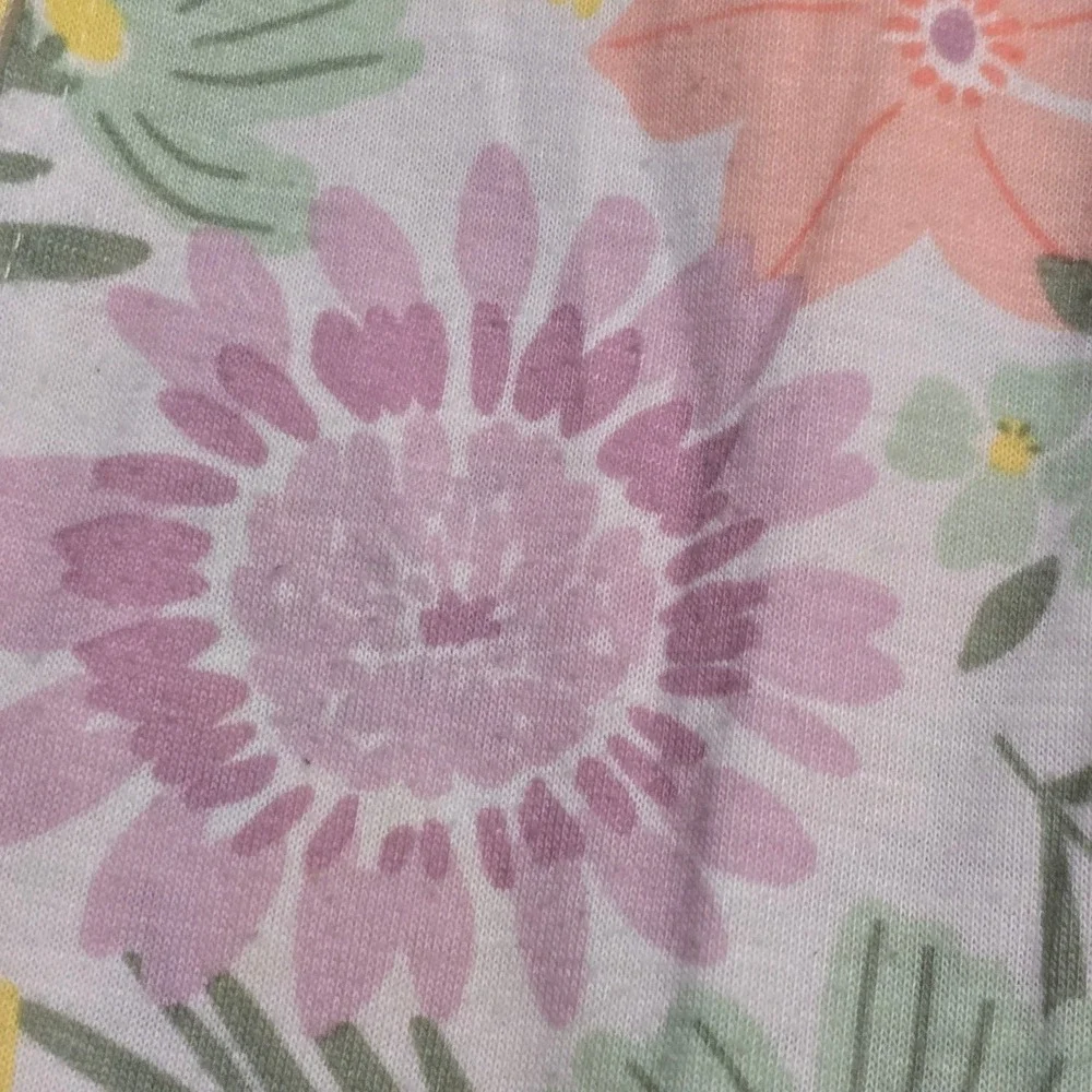 Carters Just One You Floral Footed Sleeper Pajamas 12M Pink Purple Yellow